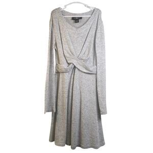 Girls Grey Amy Byer Long Sleeve Dress Size Small 7/8 Woven